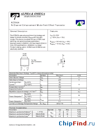 Datasheet AOB434L manufacturer Alpha&Omega