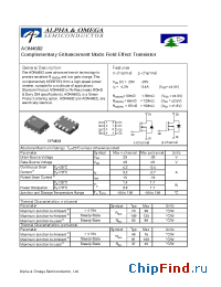 Datasheet AON4602L manufacturer Alpha&Omega