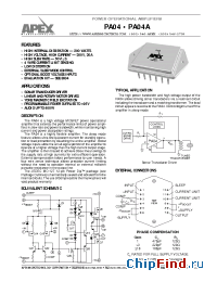 Datasheet PA04+Vb manufacturer Apex