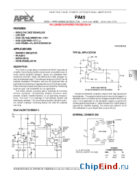 Datasheet PA45A manufacturer Apex