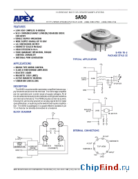 Datasheet SA50 manufacturer Apex