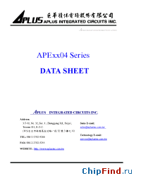Datasheet APE0504 manufacturer Aplus