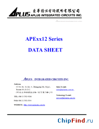 Datasheet APE2012 manufacturer Aplus