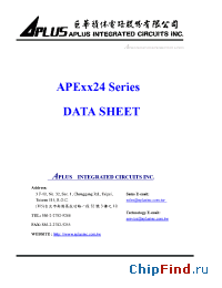 Datasheet APE25524 manufacturer Aplus
