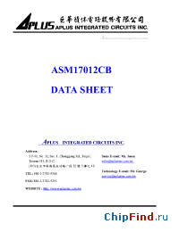 Datasheet ASM17012CB manufacturer Aplus