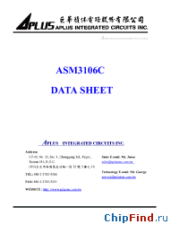 Datasheet ASM3106C-1 manufacturer Aplus