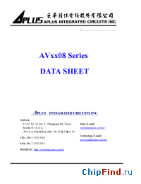 Datasheet AVH308 manufacturer Aplus