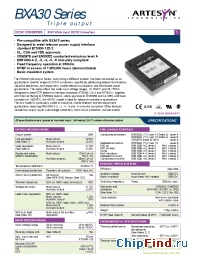 Datasheet BXA30-48T05-12 manufacturer Artesyn