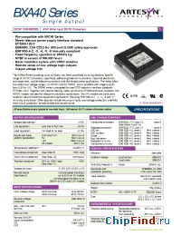 Datasheet BXA40-24S05-M manufacturer Artesyn