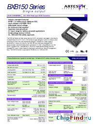 Datasheet BXB150-48S3V3FLT manufacturer Artesyn