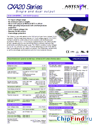 Datasheet CXA20-48S05 manufacturer Artesyn