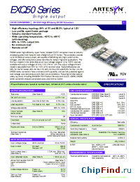 Datasheet EXQ50-48S1V8 manufacturer Artesyn