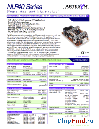 Datasheet NLP40 manufacturer Artesyn