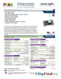 Datasheet PTH03050WAH manufacturer Artesyn