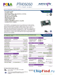 Datasheet PTH05050WAS manufacturer Artesyn