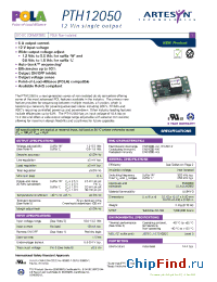 Datasheet PTH12050WAS manufacturer Artesyn