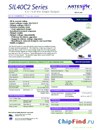Datasheet SIL06C2-00SADJ-VJ manufacturer Artesyn