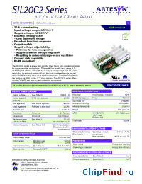 Datasheet SIL20C2-00SADJ-VJ manufacturer Artesyn