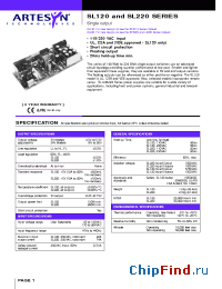 Datasheet SL120-4605 manufacturer Artesyn