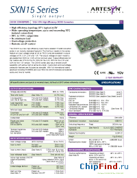 Datasheet SXN15-48S1V8 manufacturer Artesyn