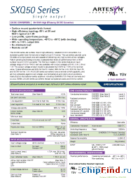 Datasheet SXQ50-48S2V5 manufacturer Artesyn