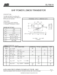 Datasheet BLF861A manufacturer ASI