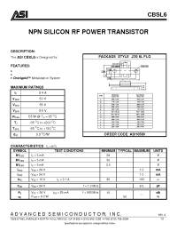 Datasheet CBSL6 manufacturer ASI