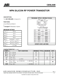 Datasheet CBSL60B manufacturer ASI