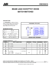 Datasheet HSCH-5315 manufacturer ASI