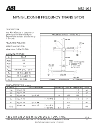 Datasheet NE21935 manufacturer ASI