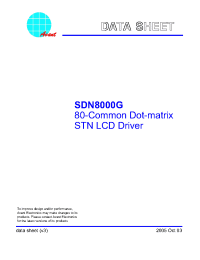 Datasheet SDN8000G manufacturer ASI