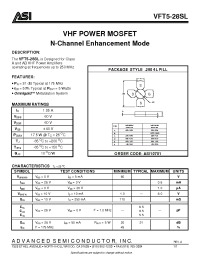 Datasheet VFT5-28SL manufacturer ASI