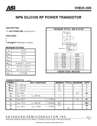 Datasheet VHB25-28S производства ASI