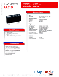 Datasheet AA01D-024L-120D manufacturer Astec