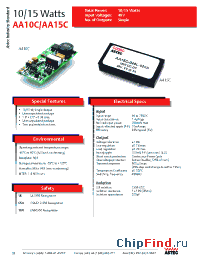 Datasheet AA10C-048L-050S manufacturer Astec