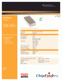 Datasheet AEE01B36-L manufacturer Astec
