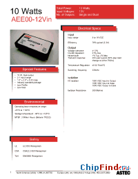 Datasheet AEE02A12-49 manufacturer Astec