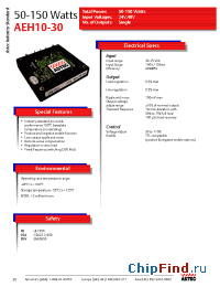 Datasheet AEH30A48 manufacturer Astec