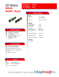 Datasheet APA06Y04 manufacturer Astec