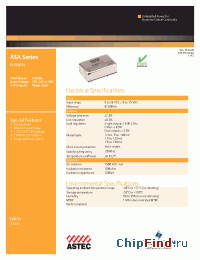Datasheet ASA00BB18-L manufacturer Astec