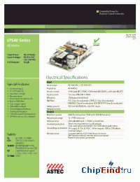 Datasheet LPS45-T manufacturer Astec