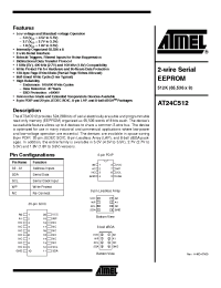 Datasheet 24C512 manufacturer ATMEL