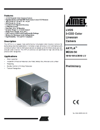 Datasheet AKYLAMD20LVDS3-CCD manufacturer ATMEL