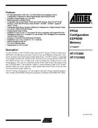 Datasheet AT17C002-10CI manufacturer ATMEL
