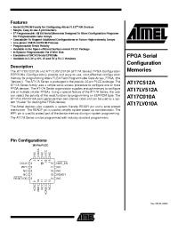Datasheet AT17C010A-10JC manufacturer ATMEL
