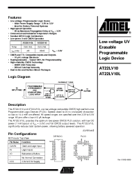 Datasheet AT22LV10-25 manufacturer ATMEL