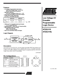 Datasheet AT22LV10-25PC manufacturer ATMEL