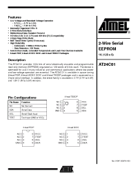 Datasheet AT24C01-10I manufacturer ATMEL