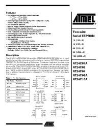 Datasheet AT24C01A-10TC-2.5 manufacturer ATMEL