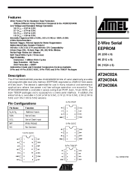 Datasheet AT24C02A-10PI manufacturer ATMEL